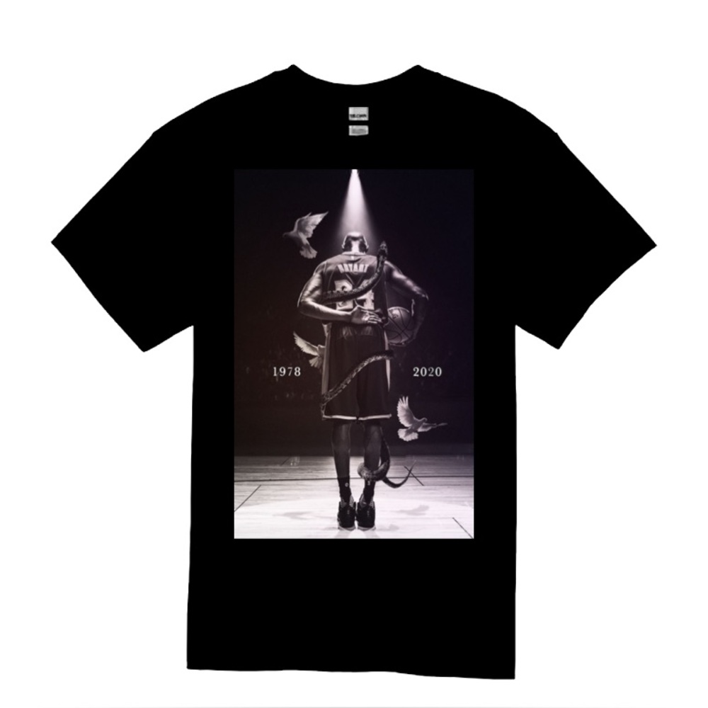 Black Graphic T-Shirt Tribute to Kobe Bryant